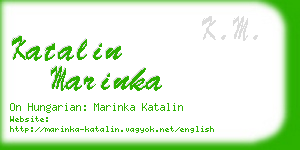 katalin marinka business card